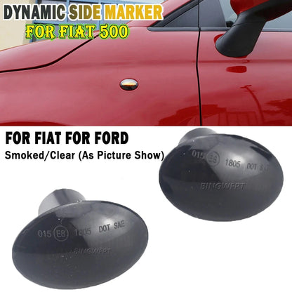 BINGWFPT For Abarth 500 595 695 For FIAT 500 500C 500L Flashing LED Dynamic Turn Signal Side Marker Light