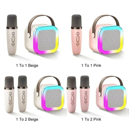 Karaoke Wireless Portable Bluetooth Speaker With Microphone Machine Mini Lamp Caixa De Som Sound Box Music Small Blootooth Mp3