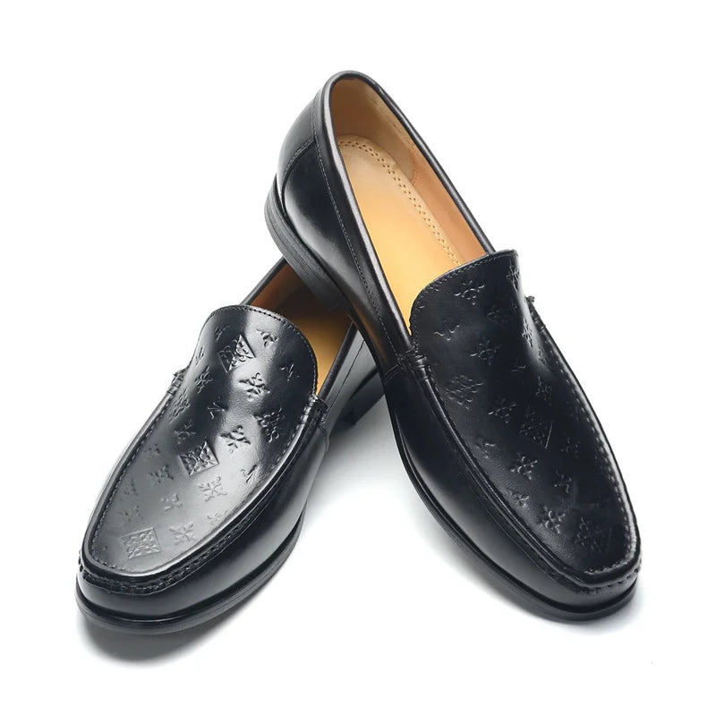 Luxury Men Formal Loafers Genuine Leather Comfortable Business Dress Shoes Slip On Mens Office Driving Shoes