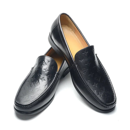 Luxury Men Formal Loafers Genuine Leather Comfortable Business Dress Shoes Slip On Mens Office Driving Shoes