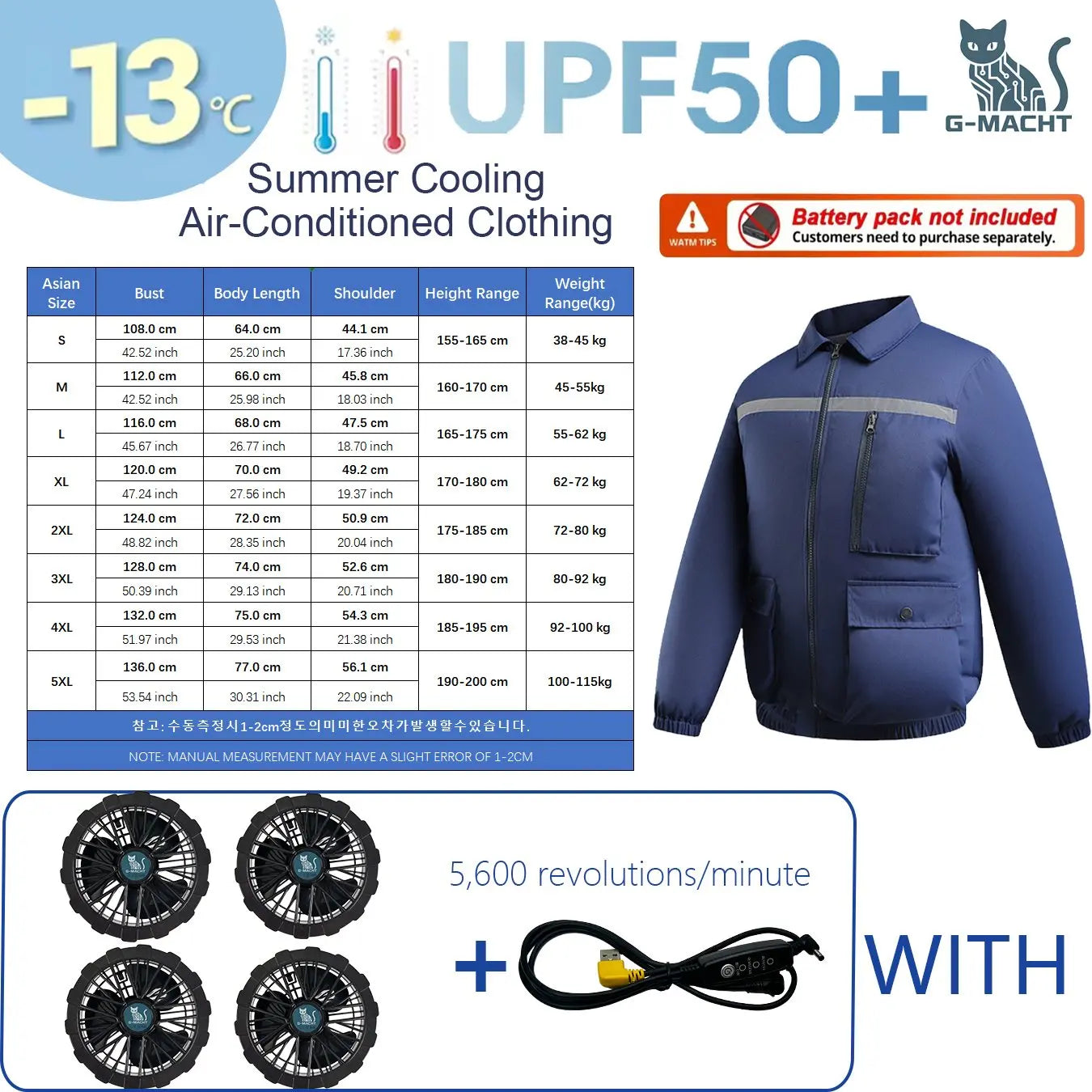 Summer 4 Fans Air Conditioning Cooling Vest Men Women Ultralight Outdoor Jacket Sun Protection Windbreaker Travel Fishing Sports