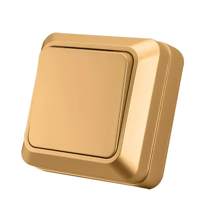 Blue Flame Retardant EU Standard Spray Plastic Rocker Switch Wall Surface 2 Gang 1 Way Button Light Switch On/Off Classic Switch