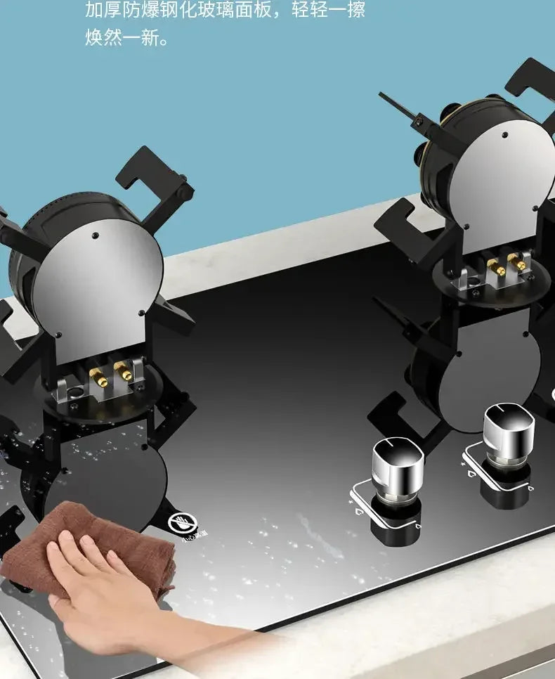 Household Built-in Double Stove Gas Stoves Table Kitchen Kitchens Cookers Countertops Cooker Home Recessed Top Cooktop Hob Panel