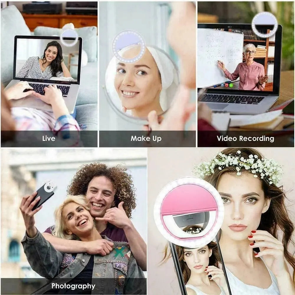 LED selfie fill light, mobile phone lens fill light, suitable for iPhone, Samsung, Xiaomi, Huawei mobile phone selfie fill light