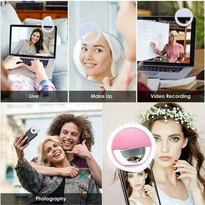 LED selfie fill light, mobile phone lens fill light, suitable for iPhone, Samsung, Xiaomi, Huawei mobile phone selfie fill light