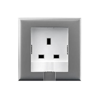 UK Plug 13A Recessed Bathroom Socket Panel with Hidden Waterproof Plug and Built-in Type 86 Kitchen Invisible 220V Socket