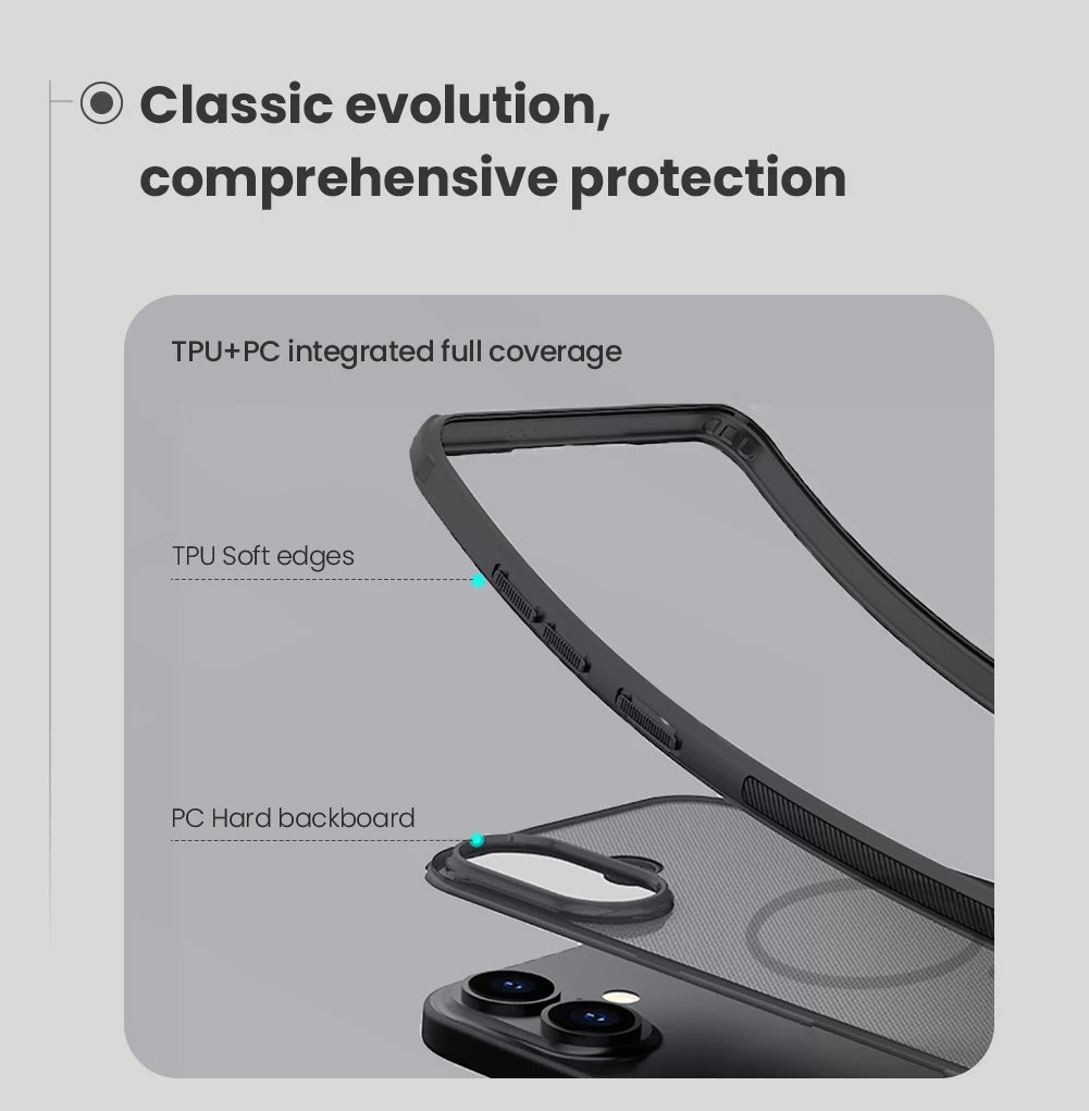 Nillkin For iPhone 17 Pro Max 17 Air iPhone 16 Pro Max 16 Plus Magnetic Shield Pro Phone Case Anti Fingerprint Back Cover