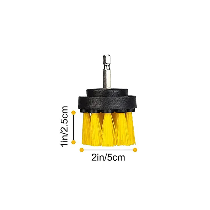 Electric Scrubber Grill Brush Kit 2/3.5/4'' Power Cleaning Brush for Car Bathroom Floor, Tub Shower Grout Nylon Attachments