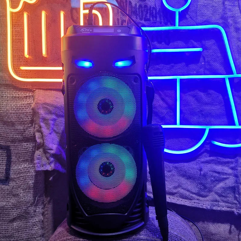 30W Wireless Column Big Power Stereo Portable Bluetooth Speaker Subwoofer Bass Party Speakers with Microphone Family Karaoke USB