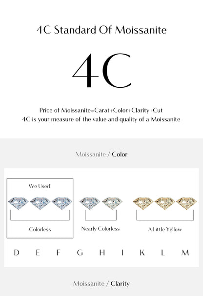 MODIAN 3 Sizes Heart Moissanite Ear Studs 925 Sterling Silver Dazzling Stackable Fashion Stud Earrings For Women Fine Jewelry