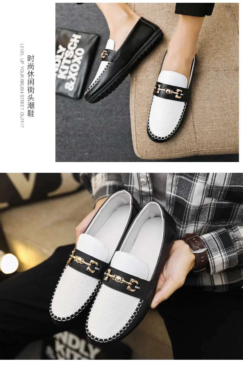 2026 Spring Autumn New Men's Sports Shoes Fashion anti-slip sneakers Casual PU Leather Business Shoes Versatile Work Shoes
