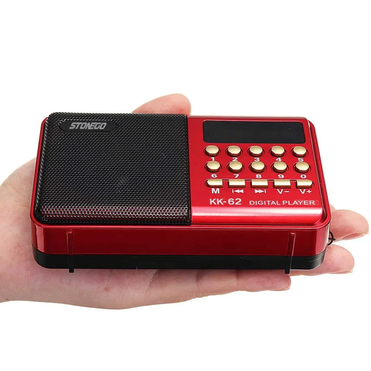 Portable Rechargeable Mini FM Radio Player Multi-function Plug-in Card Compact Design for Travel