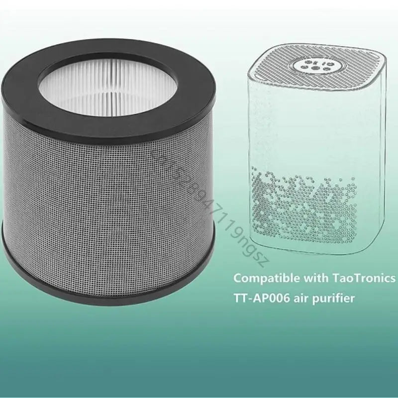 2x Air Purifier Filter High Efficiency HEPA Activated Carbon Filter Replacement Suitable For TaoTronics TT-AP006 Durable R9UD