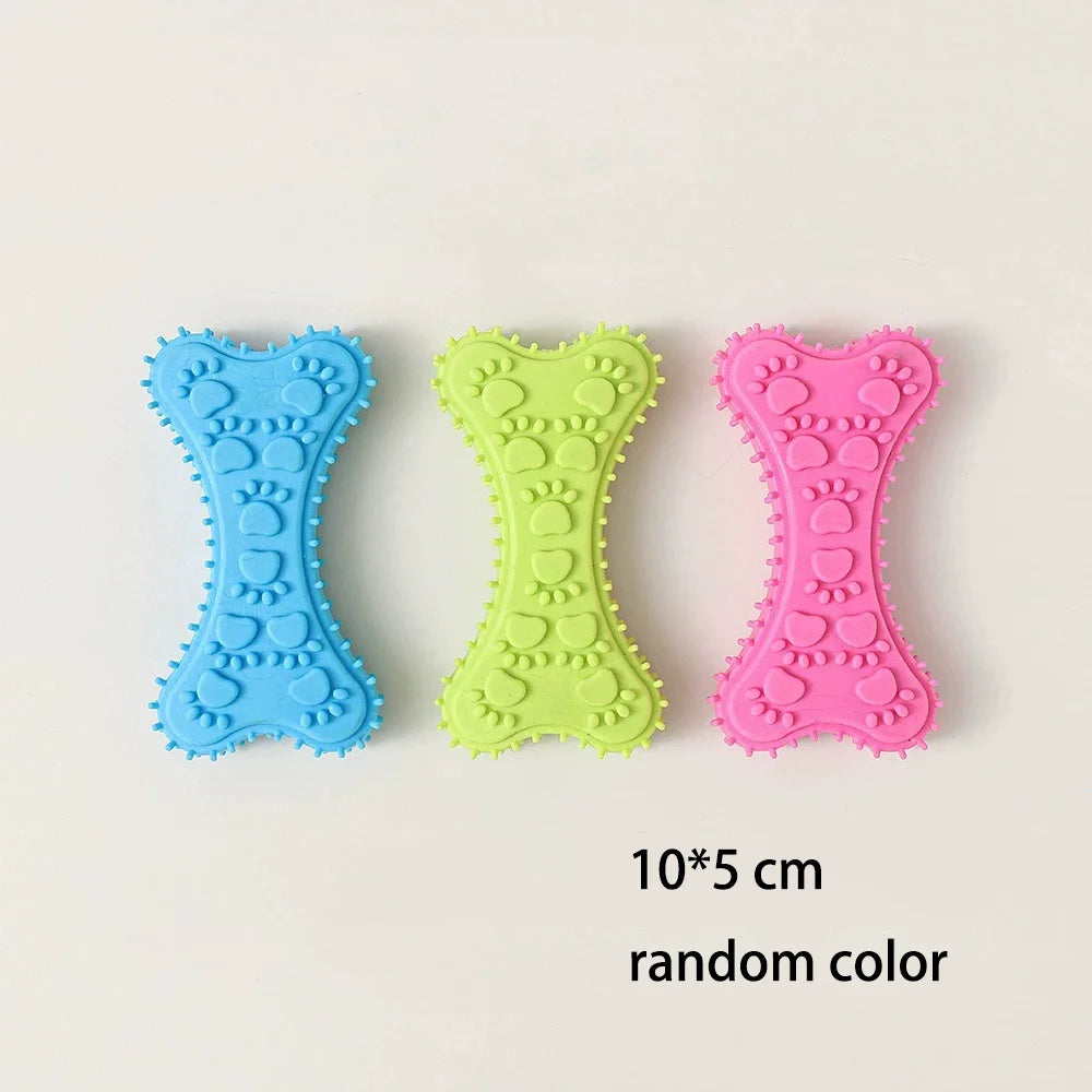 Pet Chew Toys Set Bone Pacifier Thorn Ring TPR Dog Molar Stick Teeth Cleaning Bite Resistant Puppy Teething Toy Boredom Relief