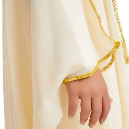 Muslim Saudi Arabian Boy Abaya Children Praying Islamic Clothing Kimono Middle Eastern Teen Dress Dubai New Fashion Classic