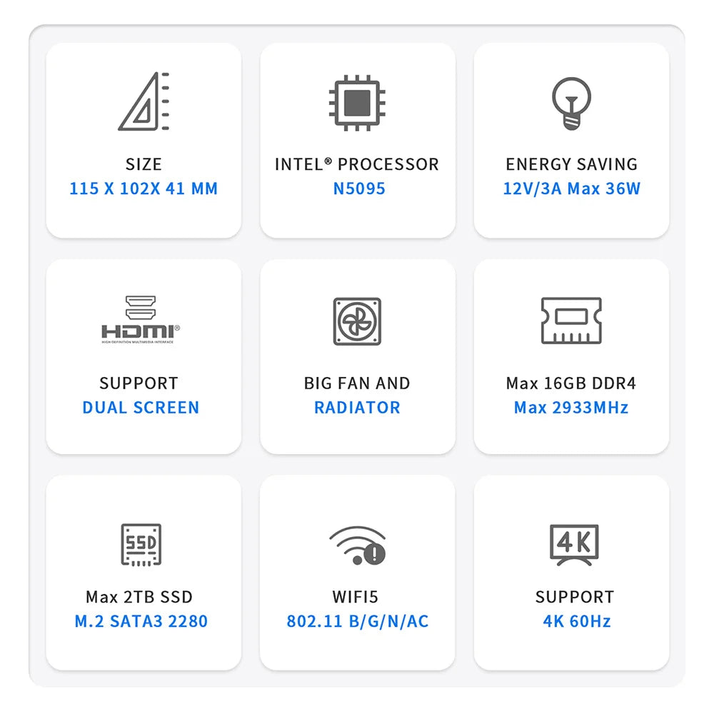 Beelink Mini S13 Intel Twin Lake N150 S12 Pro N100 16G 500G Windows 11 Mini S 11th N5095 DDR4 8GB 128GB Desktop Computer N95