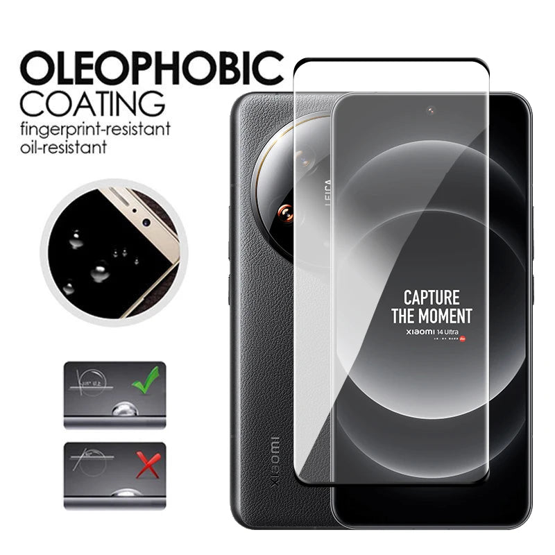 For Xiaomi 14 Ultra 5G Glass Full Cover 3D Curved Screen Protector Xiaomi 13 14 Ultra Tempered Glass For Xiaomi 14 Ultra Film