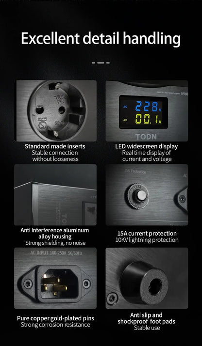HIFI power filter HiFi lightning protection anti-interferencePA audio power purifier EU dedicated power strip