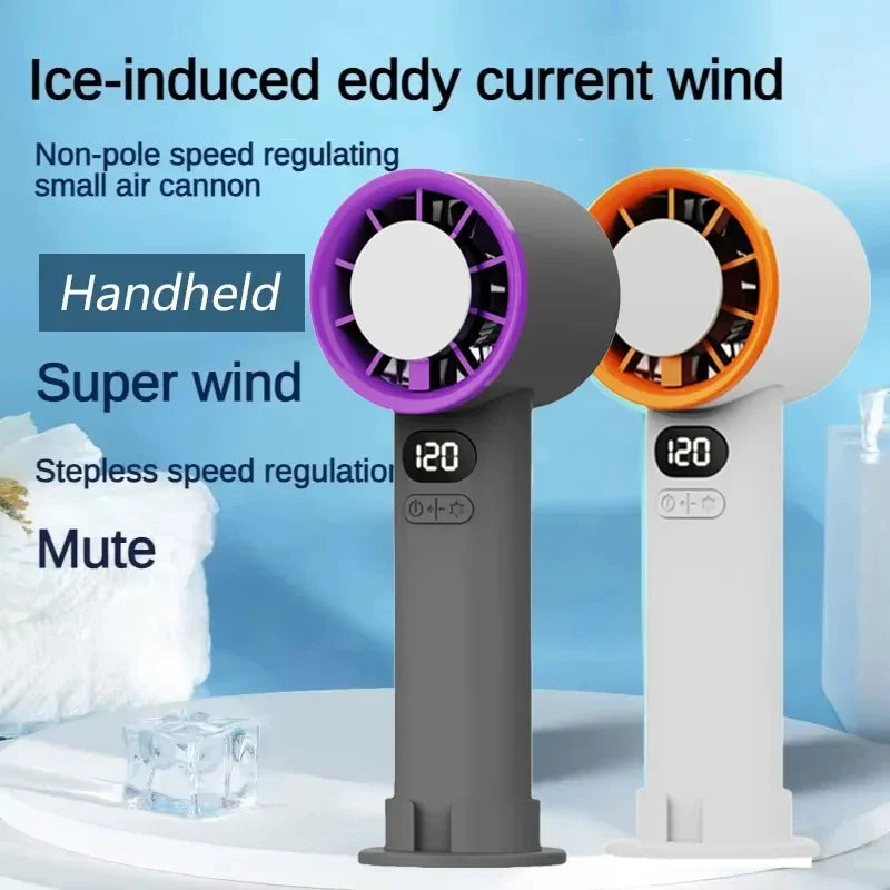 Xiaomi MIJIA Portable Fan Handheld 120 Speed Mini Bladeless Desktop Fan Rechargeable Instant Cooling With Ice Mode For Men Women