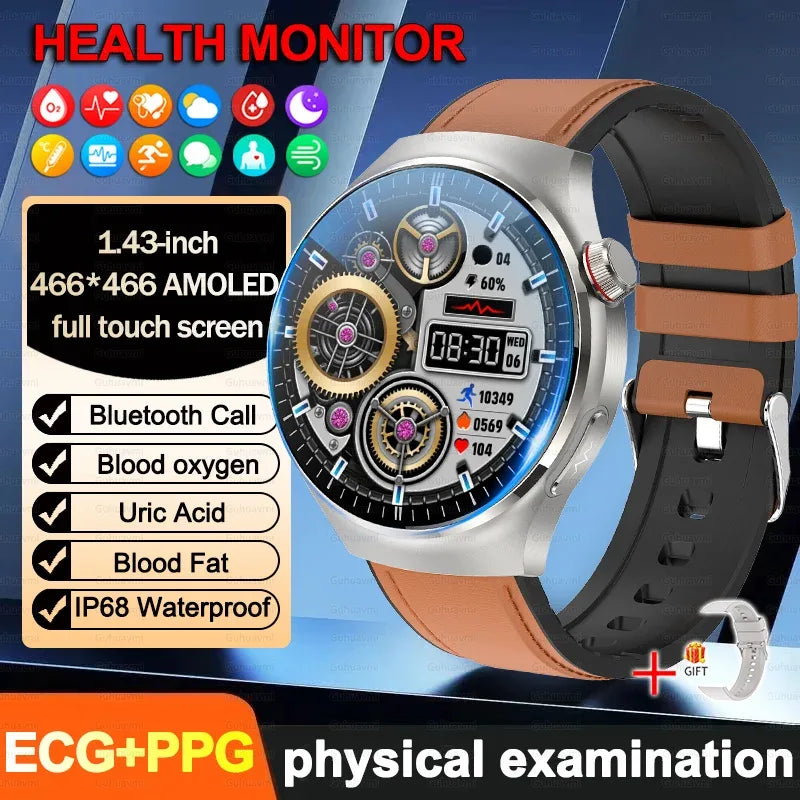 2026New For Man Smartwatches Outdoor Sport Smart Watch Men 1.43“ HD AMOLED Screen ECG physical examination BT5.0 Call smartwatc