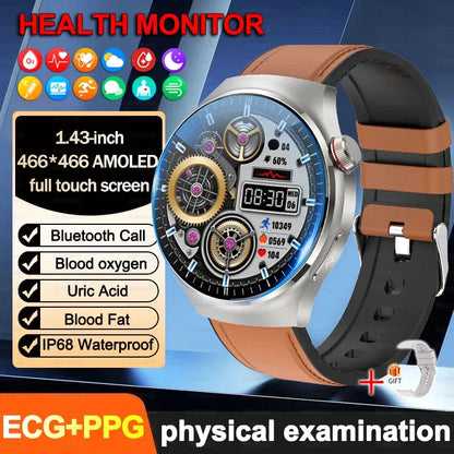 2026New For Man Smartwatches Outdoor Sport Smart Watch Men 1.43“ HD AMOLED Screen ECG physical examination BT5.0 Call smartwatc