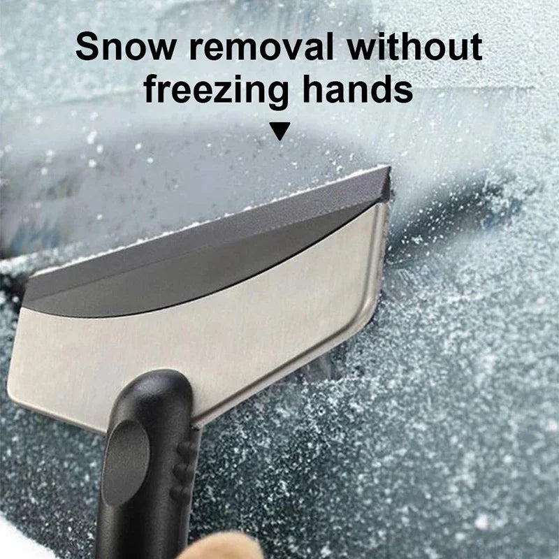 SEAMETAL Car Ice Scraper Snow Removal Shovel Windshield Glass Defrost Removal Automotive Winter Stainless Steel Car Accessories
