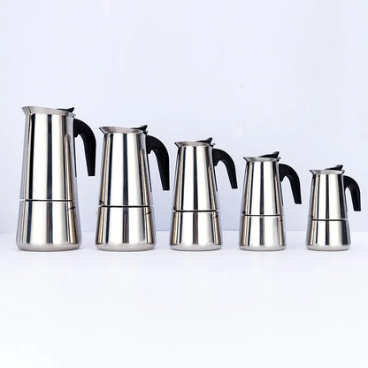 Explosions Stainless Steel Mocha Pot European Coffee Cup Portable Electric Coffee Pot Spot Wholesale
