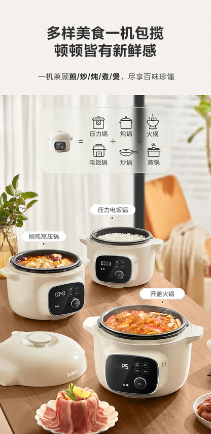 Electric Pressure Cooker 220V Home 4L Capacity Multifunctional Smart Rice Cooker Automatic multicooker 압력밥솥 طنجرة الضغط