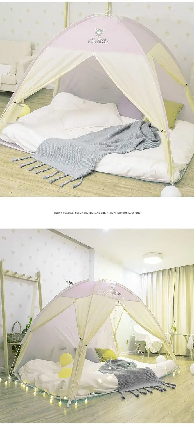 Camping folding tent free of installation integrated student dormitory blackout curtain outdoor mosquito net
