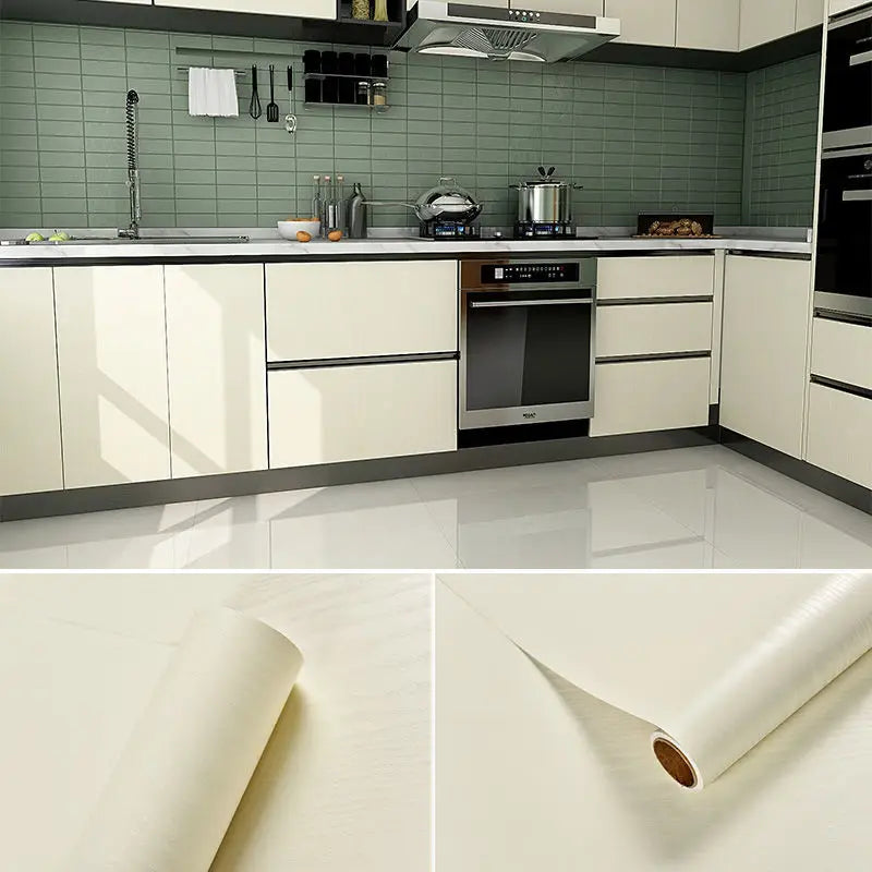 PVC Waterproof Self Adhesive Wallpaper Wall in Rolls Furniture Cabinets Vinyl Decorative Film Wood Grain Stickers For Home Decor