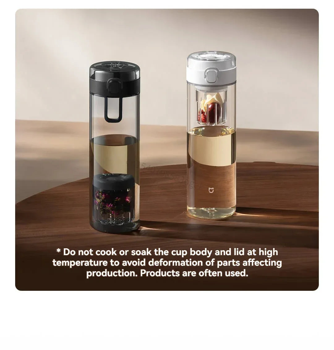 2025 Mijia Magnetic Tea Warehouse Cup Portable 800ml Tritan One-touch Pop-up Lid Water Bottle Tea Filtration Water Cup
