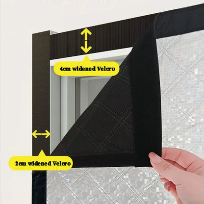 Customizable winter side opening warm cotton door curtain for wind and cold protection, double-layer thick warm blackout curtain