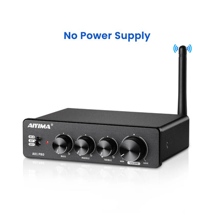 AIYIMA Audio A01 Pro TPA3116D2 Bluetooth Sound Power Amplifier 100W Mini Hifi Class D Stereo Amp Bass Treble for Home Theater