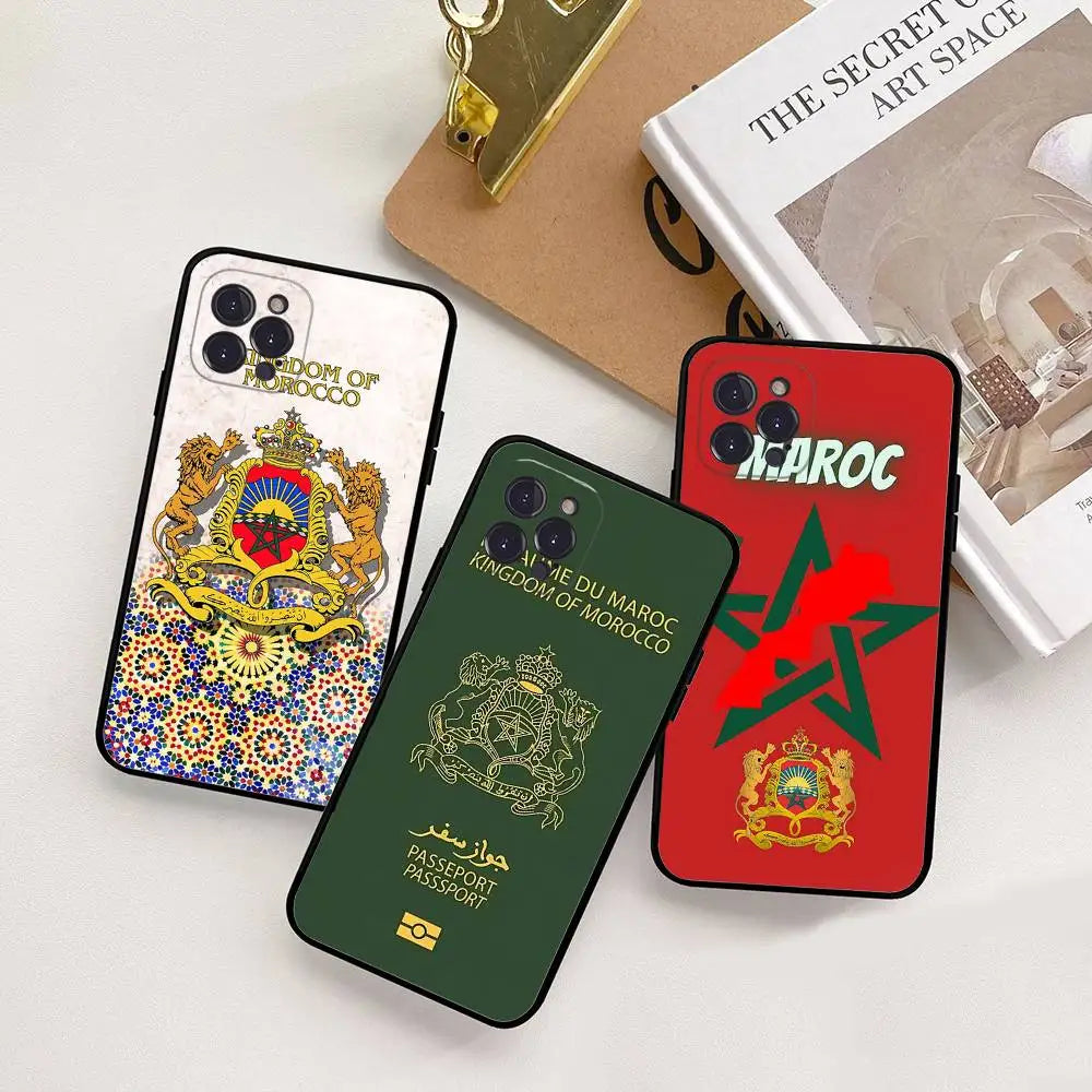 Maroc M-Morocco Flag For IPhone 17 16 15 14 13 12 11 Pro Max 13 17Air Shockproof Soft Phone Cases Coque