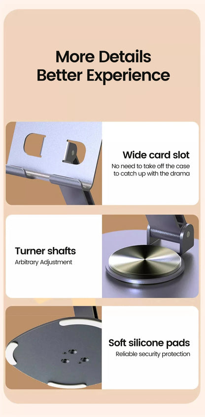 Olaf Rotating Table Cell Phone Holder Support Desktop Stand For iPad Samsung iPhone 15 14 13 Mobile Mount