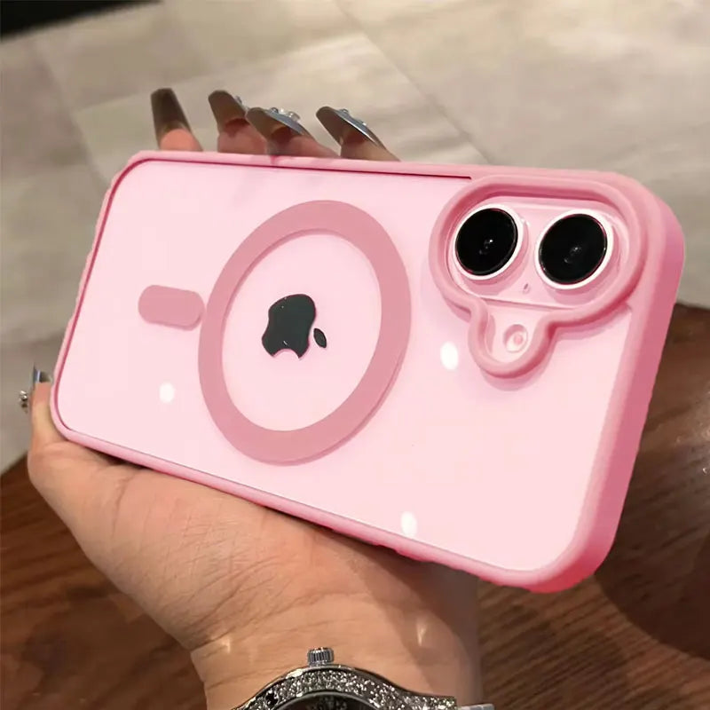 for Magsafe Transparent Case For iPhone 17 16 15 14 13 12 11 Pro Max 16 Plus Air Magnetic Wireless Charge Bumper Cover Cases