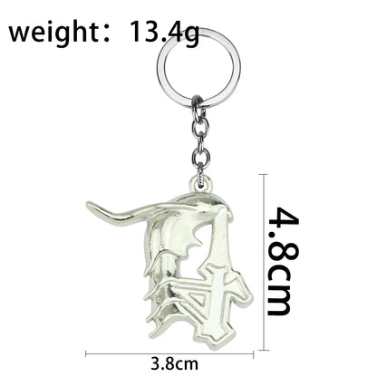 Anime Bleach Ulquiorra Cifer Mask Keychain Fashion Kurosaki Ichigo Broken Masks Pendant Metal Choker Necklace Fans Cosplay Gifts