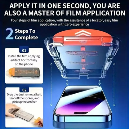5PCS Dust Free Installation HD Screen Protector For iPhone 17 Air 16 Pro Max 15 14 13 12 11 16e X XS XR 7 8 Plus Tempered Glass