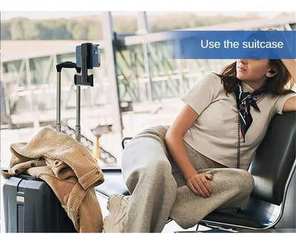 Airplane Phone Holder Portable Foldable Desktop Mobile Phone Stand Rotatable Selfie Holding Live Train Seat Clip Lazy Bracket