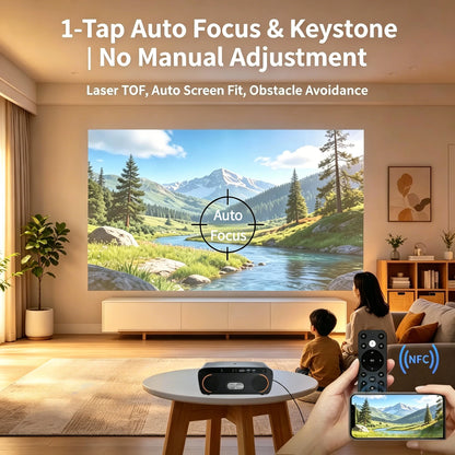 4200 ANSI 4K UHD Projector Smart Android 14 Google TV Video Beamer 2.4G+5G WiFi6 TOF Auto Focus Dual Speaker Home Theater 2026