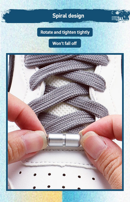 Automatic Flat Shoelaces Without ties casual shoes Swivel Buckle Laces Adults Kids Sneakers No Tie Shoe laces