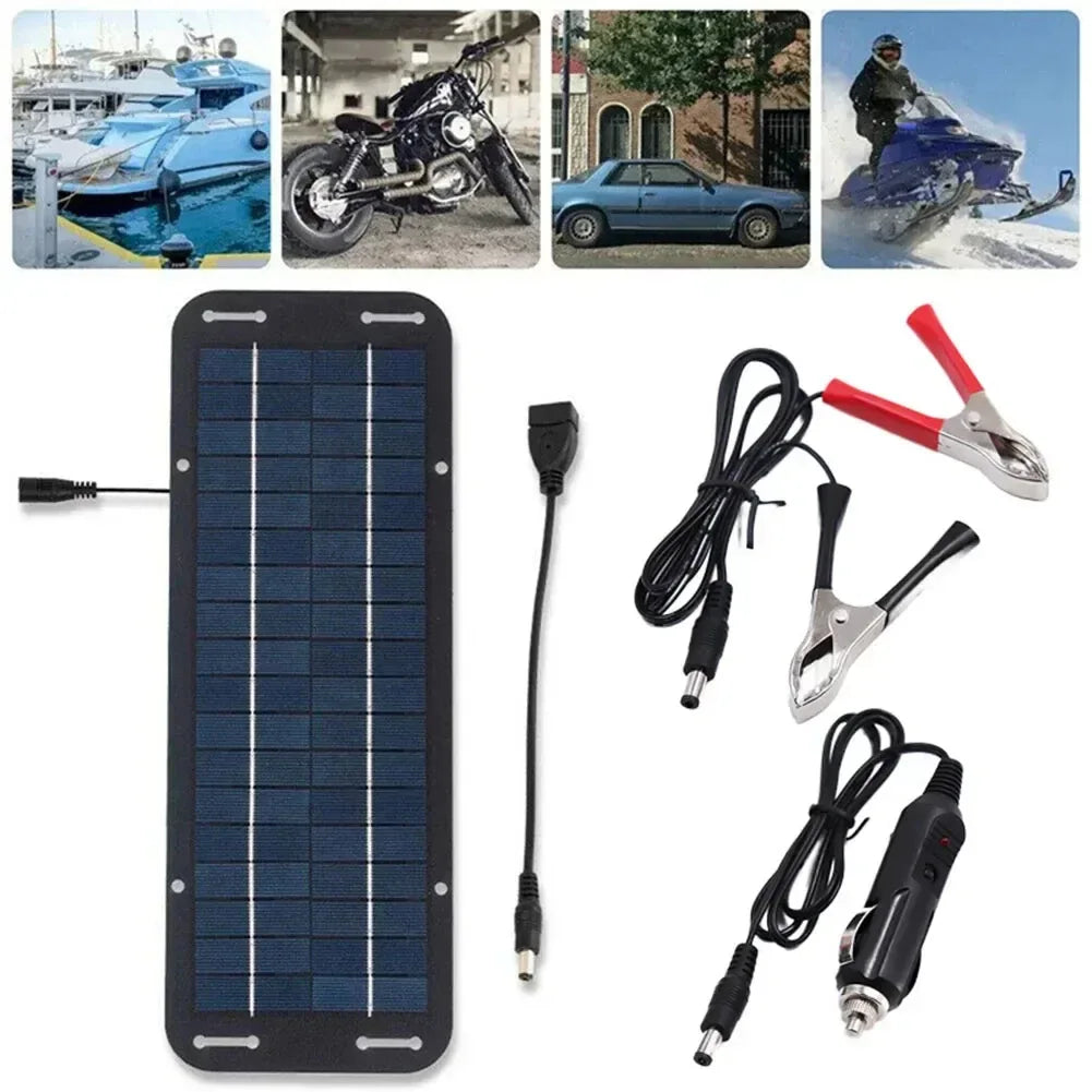Monocrystalline Solar Cells Solar Battery Trickle Charger 12V Olt Power Solar Panel Solar Battery Charger Car Van Boat Kit