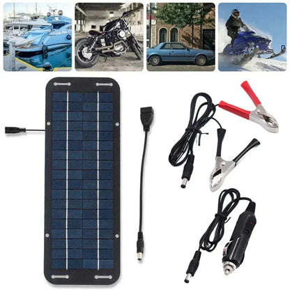 Monocrystalline Solar Cells Solar Battery Trickle Charger 12V Olt Power Solar Panel Solar Battery Charger Car Van Boat Kit