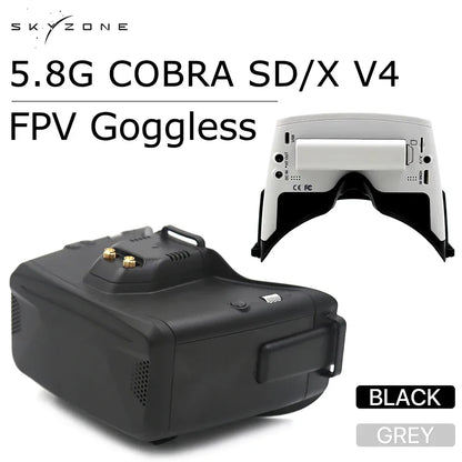 SKYZONE Cobra SD X V4 FPV Video Goggles 800x480 4.3in Cobra 1280x720 4.1in 5.8G 48CH Receiver Head Tracker DVR for FPV