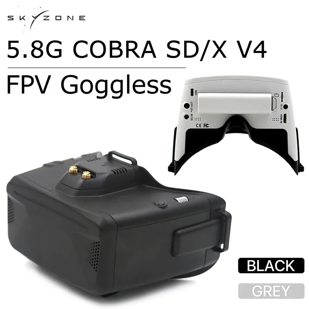 SKYZONE Cobra SD X V4 FPV Video Goggles 800x480 4.3in Cobra 1280x720 4.1in 5.8G Receiver Head Tracker DVR for FPV Racing Drone