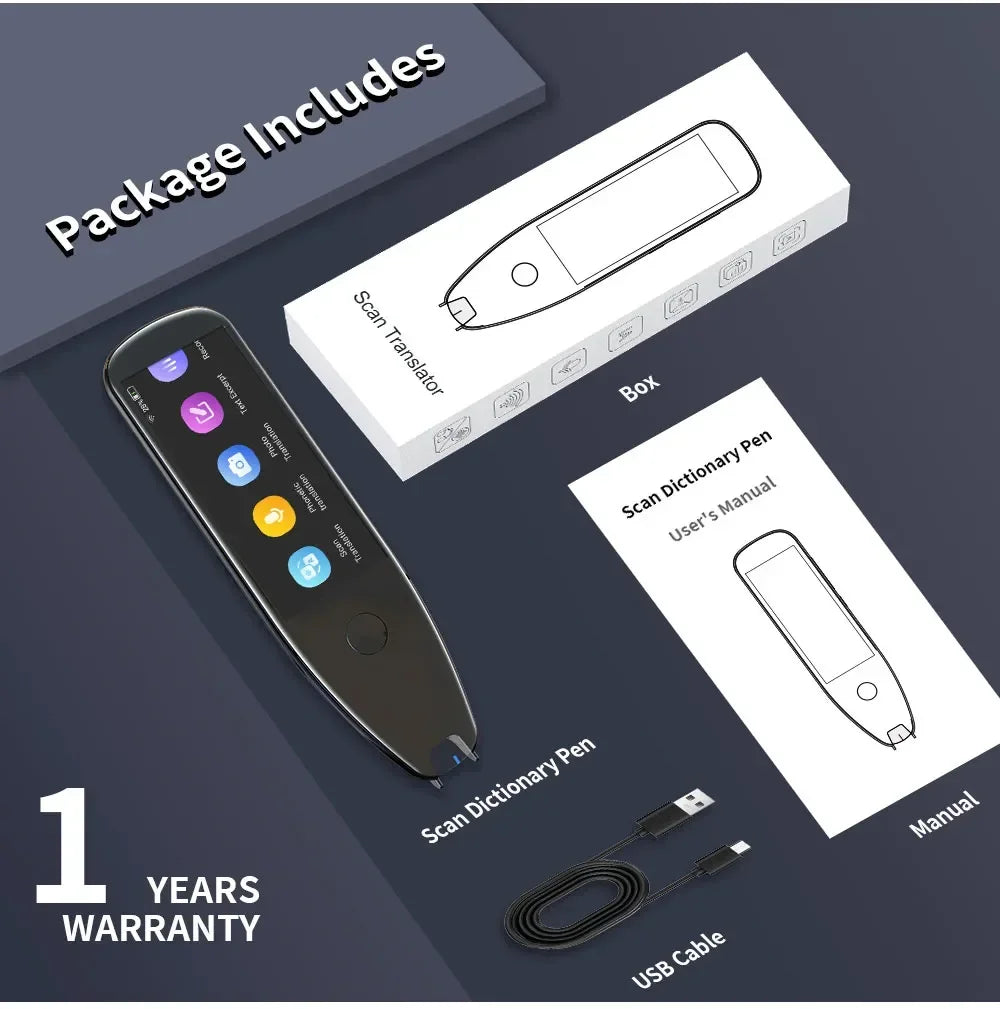 German Spanish French Italian Korean Portuguese Russian Scanning Voice Translation Pen Offline Online Language Learn Translator