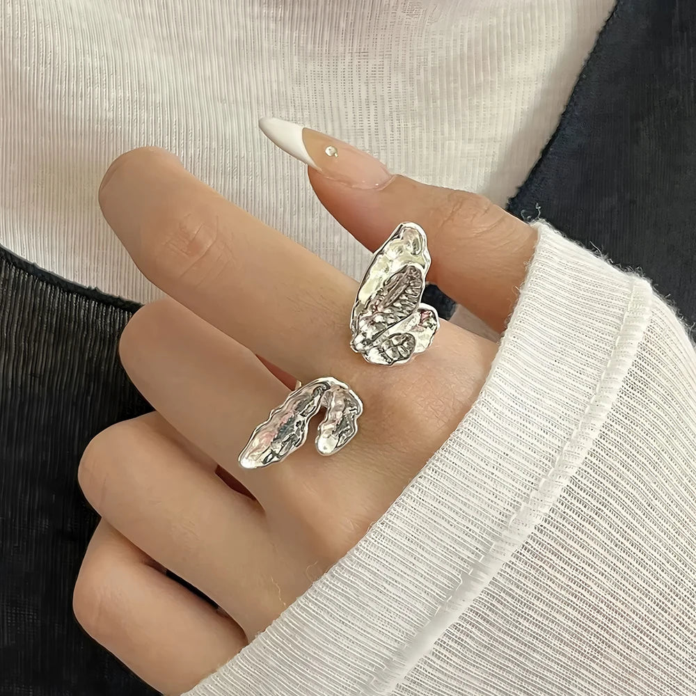 VENTFILLE 925 Sterling Silve Love Heart  Ring for Women Girl Gift Line Pearl Korean Sweet  Jewelry Birthday Gift Dropshipping