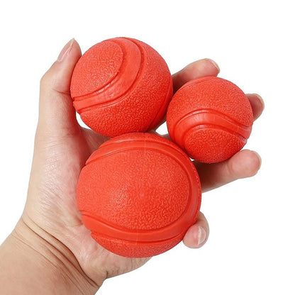 Pet Solid Elastic Toy Ball Cat/Dog Toy Ball 5/6/7CM Rubber Bite Resistant Dog Outdoor Training Tool Pet Teeth Cleaning Supplies
