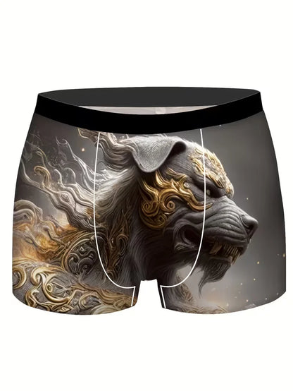 8Pcs Men's Boxer Briefs S-XXXL Soft Polyester Underwear Elastic Waistband Quick-Dry Breathable Lightweight Men Boxer Shorts