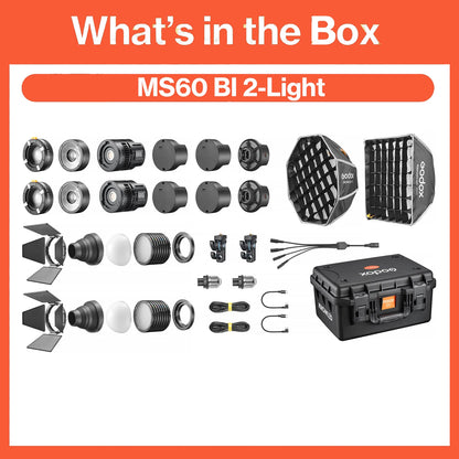 Godox MS60R RGB MS60Bi Bi-Color LED Light For Film, Broadcast & Video Production - KNOWLED Series